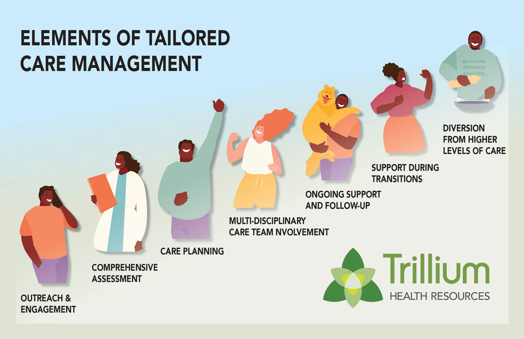 Picture showing the Tailored Care Management Elements