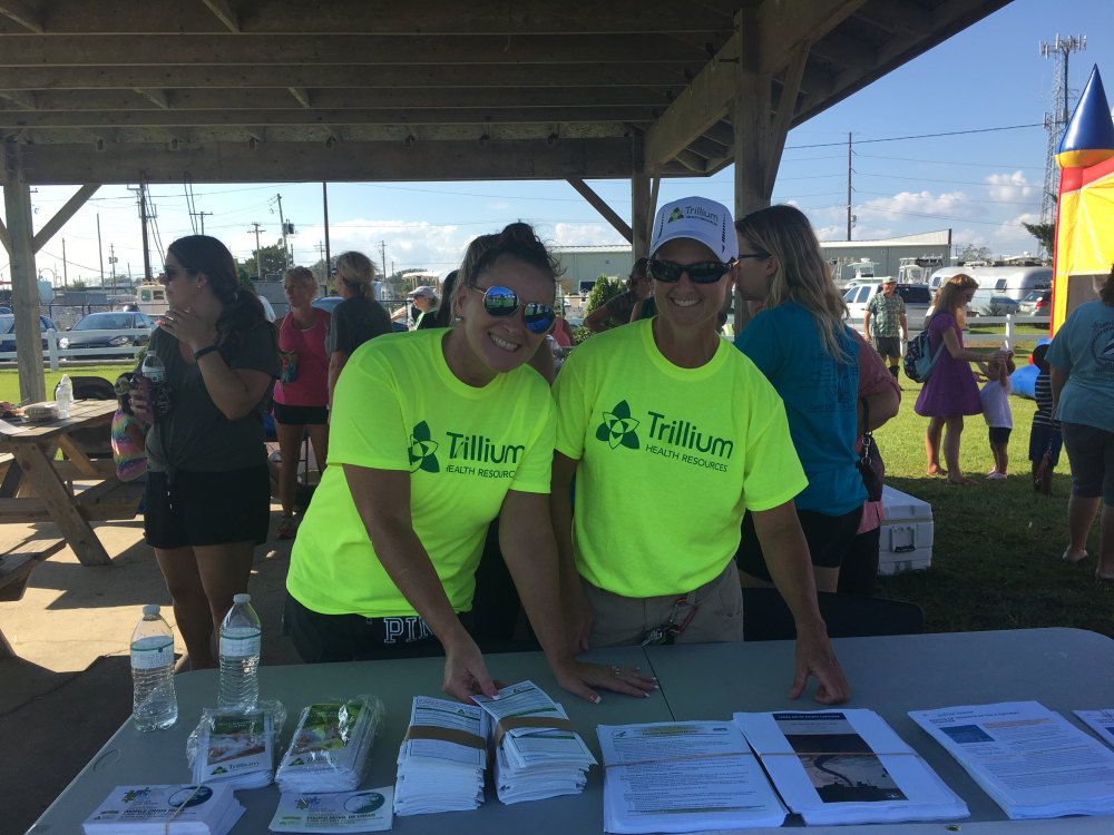 Trillium response Team receiving goods to help community