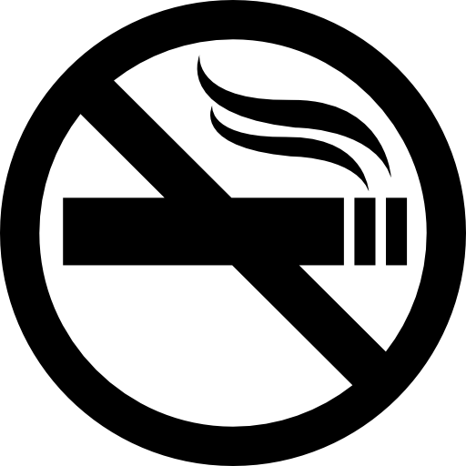 Sign of dont' smoke in black