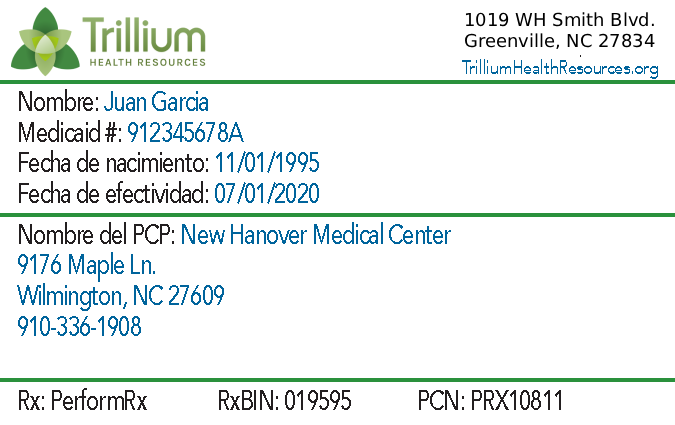 Medicaid ID card