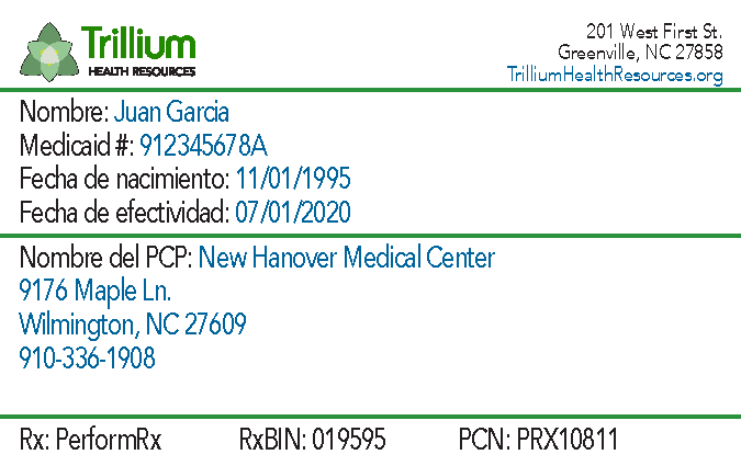 Medicaid ID card