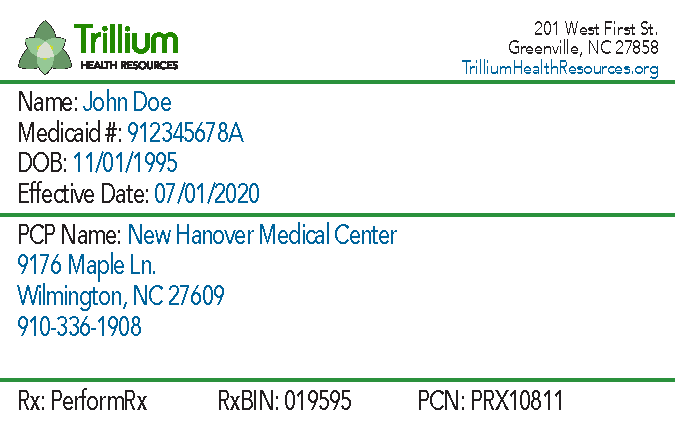 Medicaid ID card