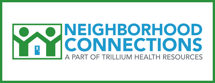 Neighborhood Connections Logo shiloutte holding hands