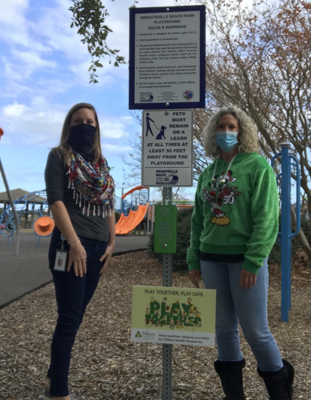 picture showing new sanitize station on the park