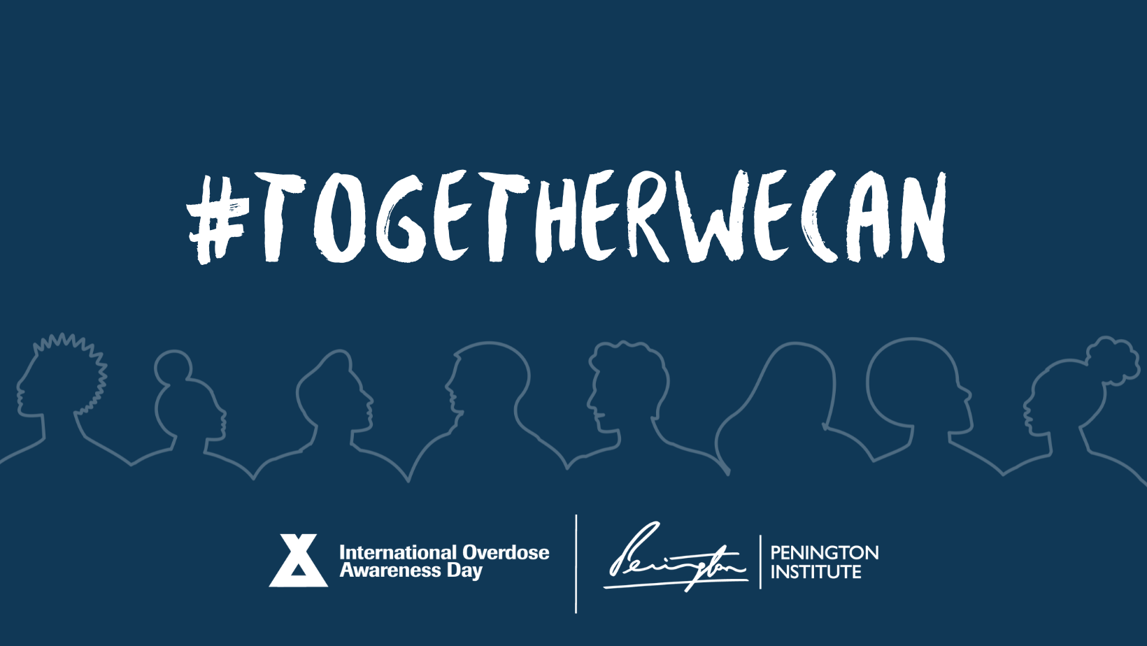 dark blue background with the message of overdose awareness