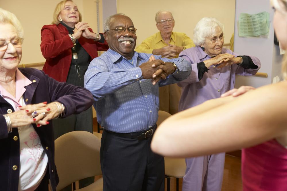 Group of seniors exercising
