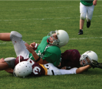 football game, player got hurt on the game