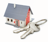small house wiwth keys on the side