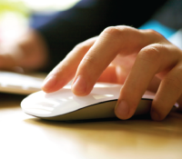 hand using a computer mouse