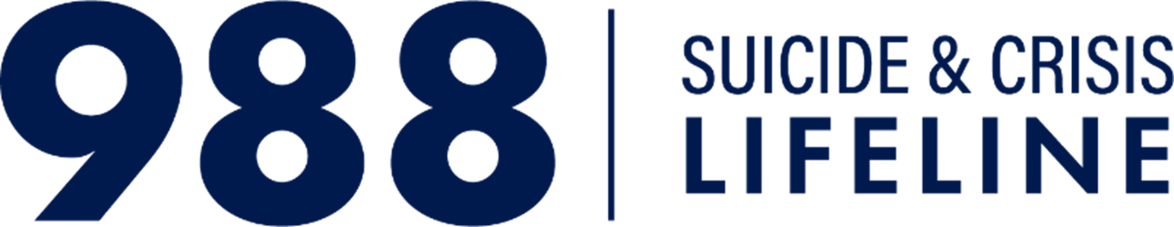 Navy blue message with the 988 suicide & Crisis Lifeline