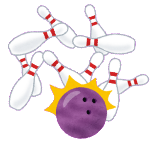 Bowling ball and Pins