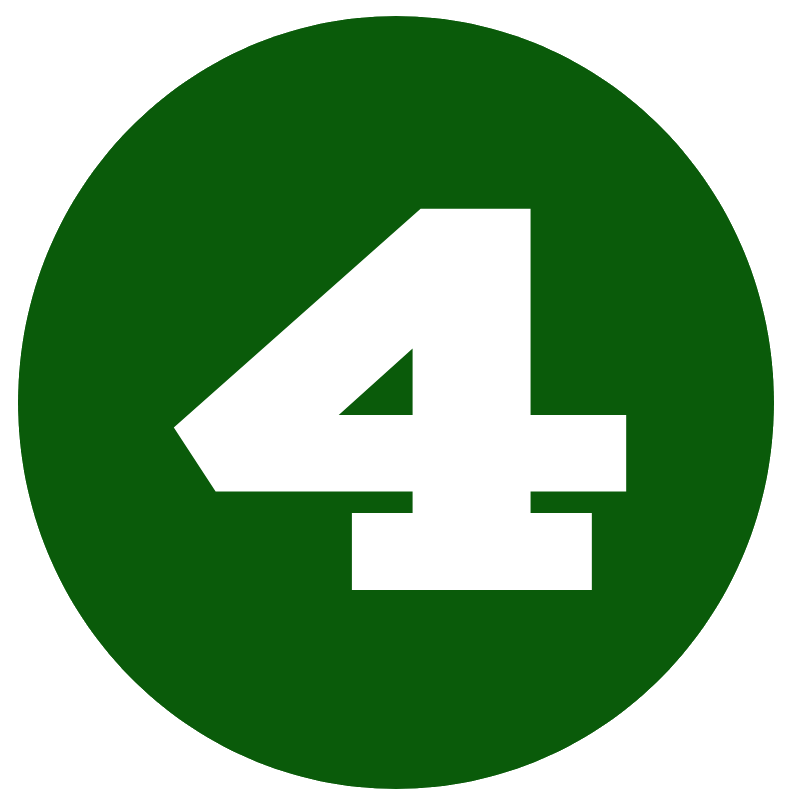 the number 4 inside a green circle
