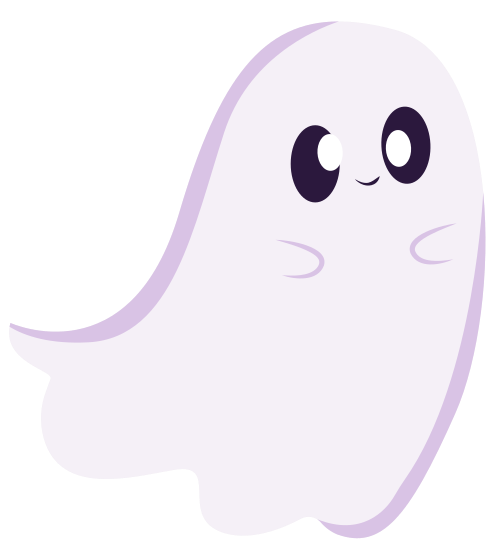 A friendly ghost cartoon