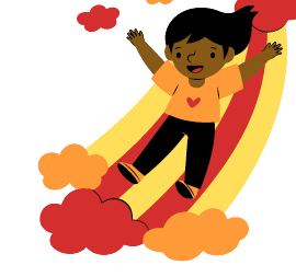 A girl enjoying a slide