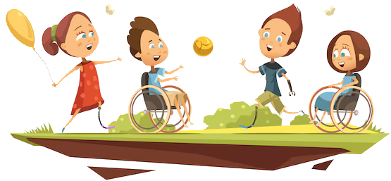 Cartoon of Kids Playing