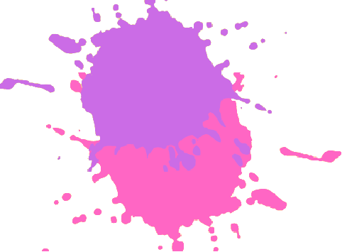 Splash of purple and pink paint