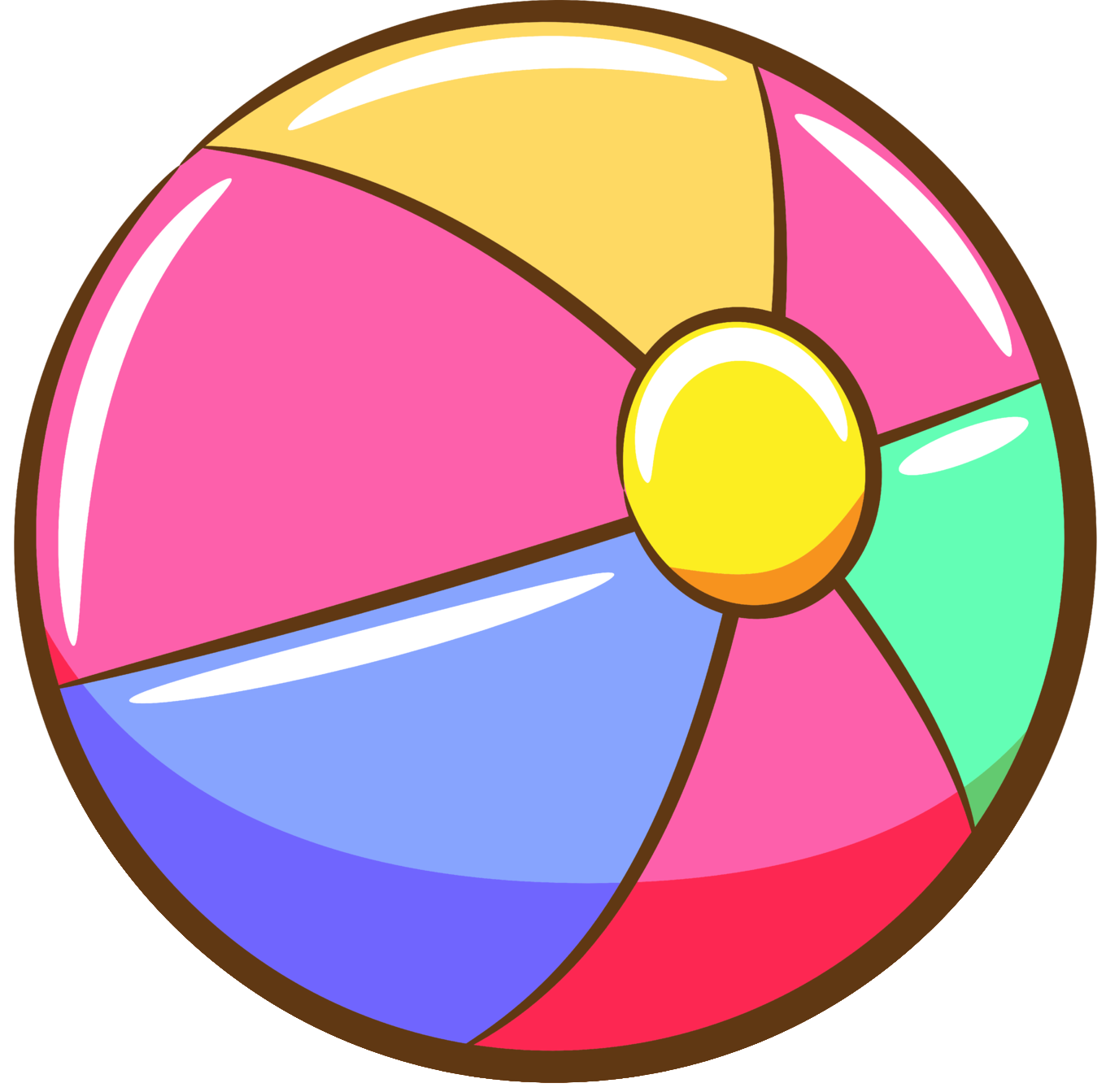 Clipt Art of a colorful beachh ball