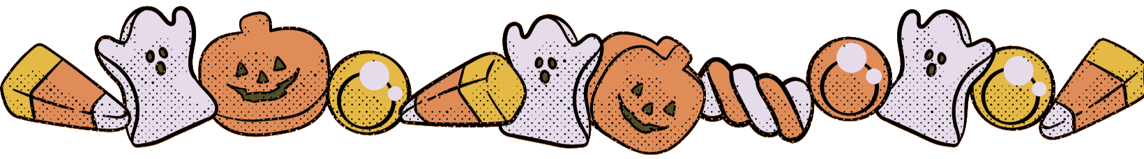A line of candies