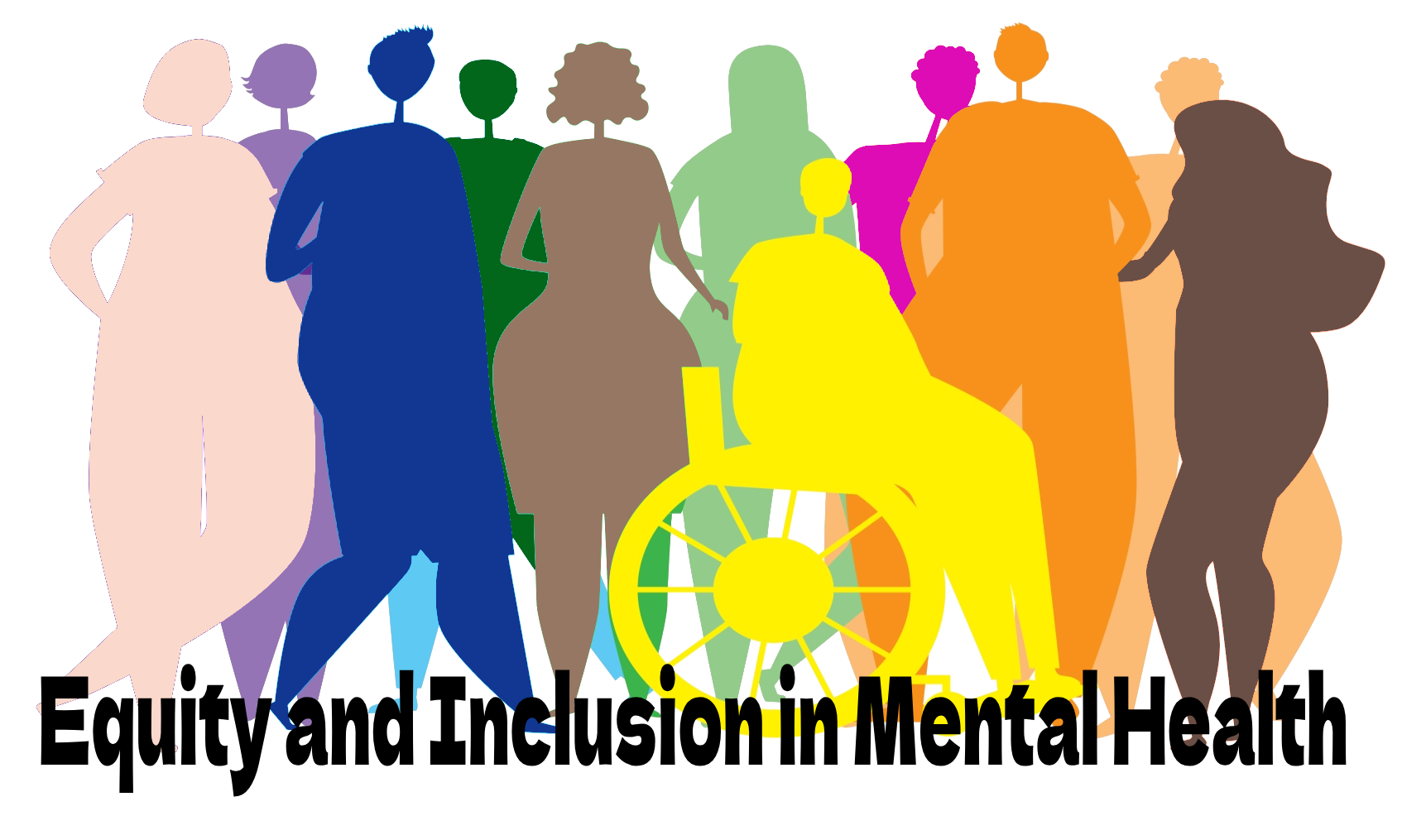 Outline of people in different color