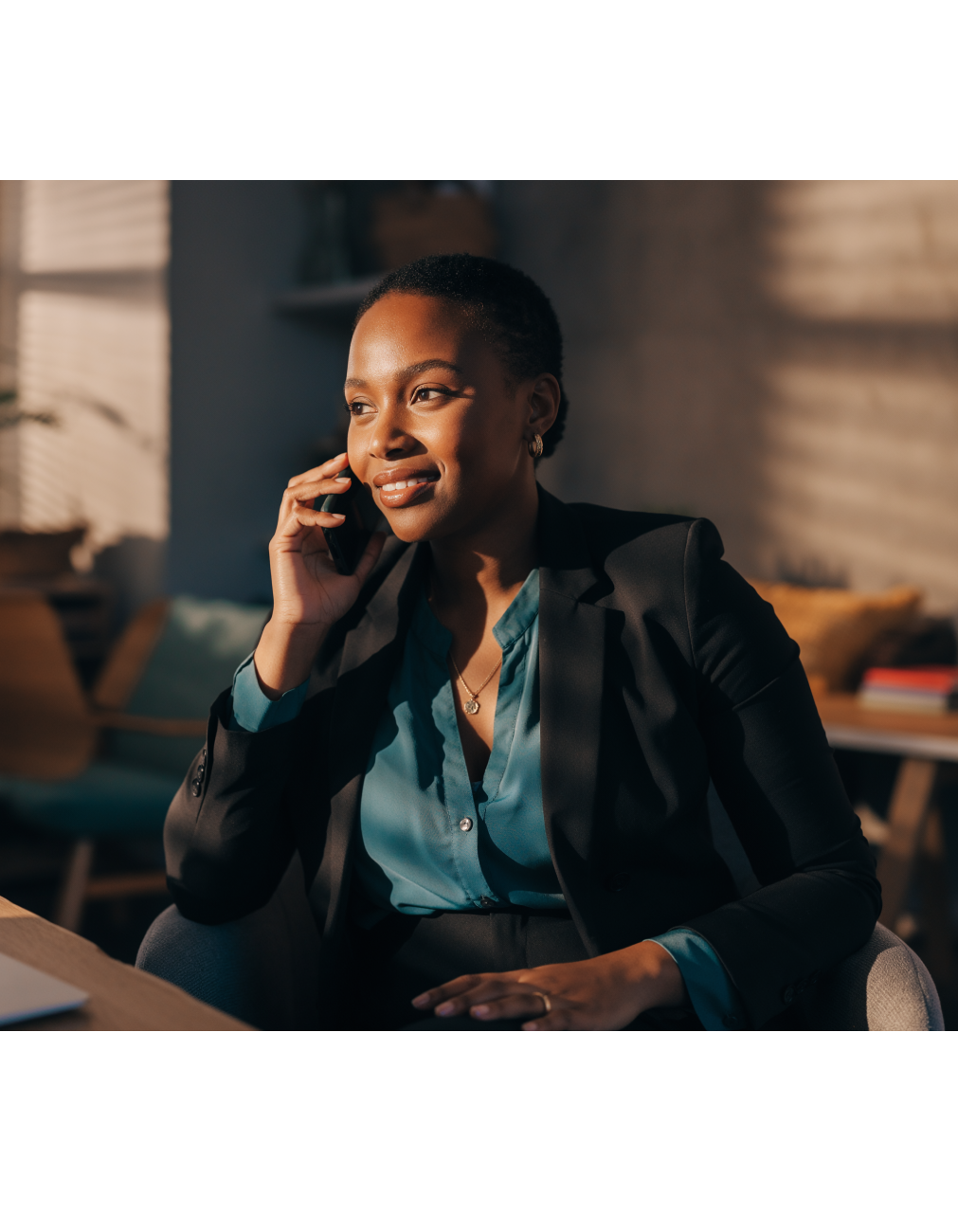 A woman talking on her cellphone