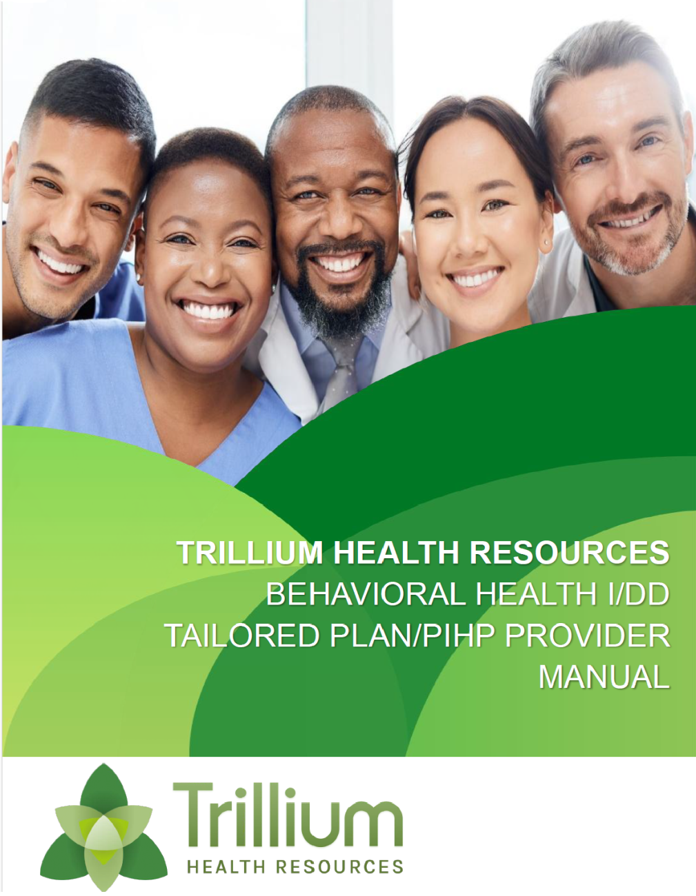 cover of provider manual with three doctors smiling to the camera