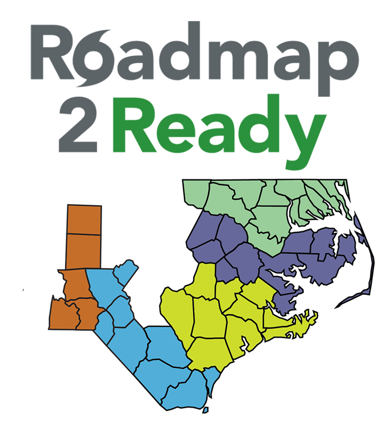 Map of the Counties Trillium serve divided by regions and the Phrase Roadmap 2 Ready